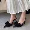 Fashion Big Size 43 Fashion Butterfly-Knot Women Stiletto Heels Shoes Female Slip On Footwear Pointed Toe Ladies Thin Heels Pumps Shoes