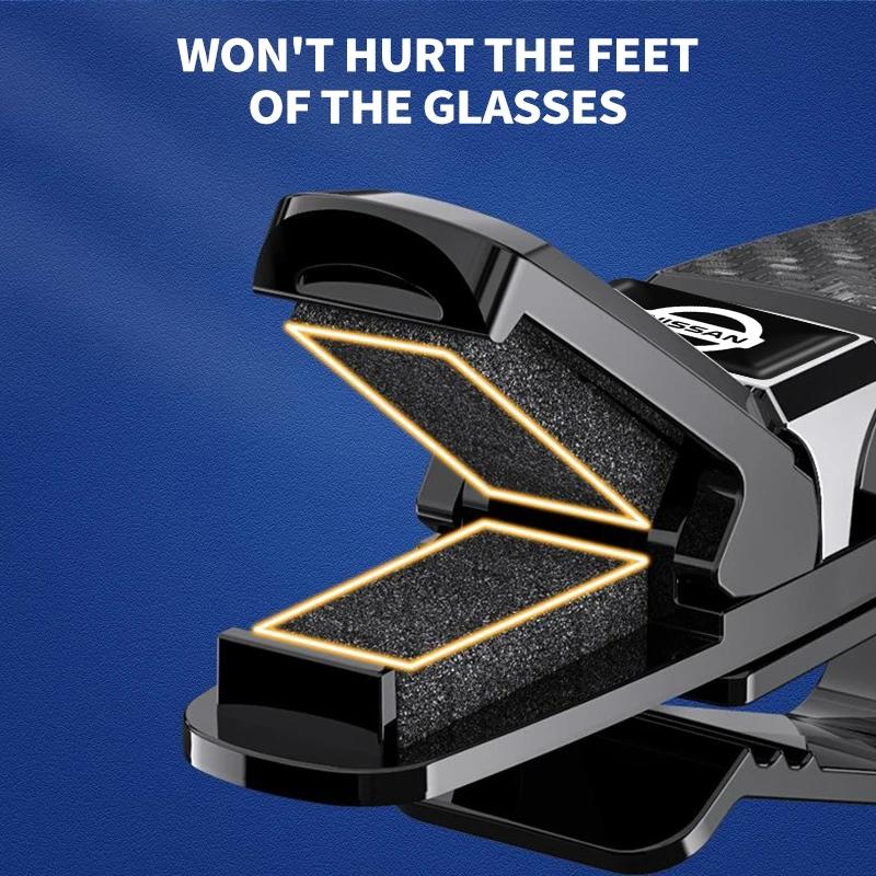 Car Sun Visor Glasses Holder Sunglasses Clip Car Interior Accessories For Nissan Nismo GTR Versa Almera X-Trail Xterra Qashqai