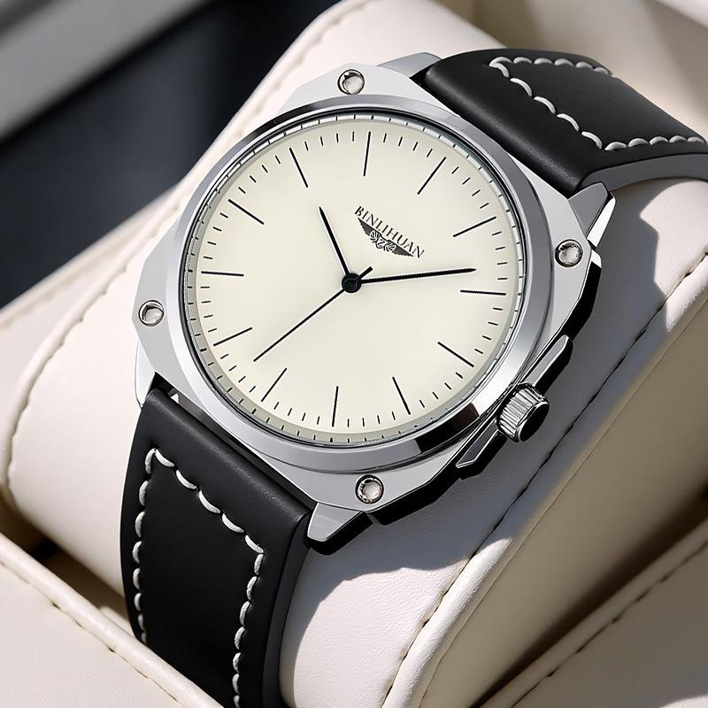 

Мужские часы JYL Бизнес Водонепроницаемые Кросс-бордер Кожаный ремешок [Men s Black] цвет морской волны