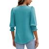 Women's Clothing, Spring, Loose, Casual, Printed, Seven Quarter Sleeves, Round Neck, T-shirt, Top