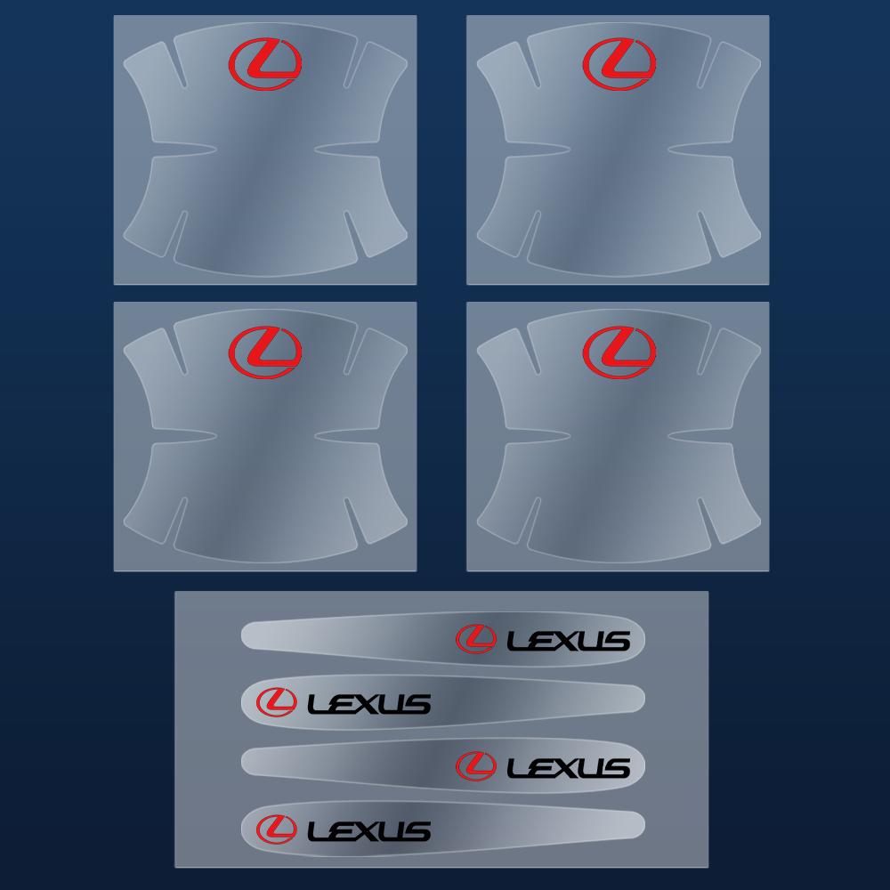 4/8pcs Car Door Handle Protector Stickers Vinyl Anti-Scratch Protection Auto Film For Lexus CT200h NX300h RX300 RX330 F Sport IS
