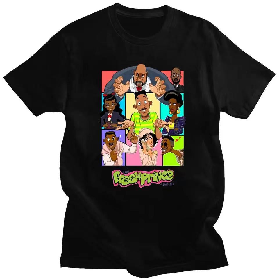 

New Arrival Awesome The Fresh Prince of Bel Air T-shirts Cotton Nice Homme Clothes Fashion Tee Mens Brand 80189 S