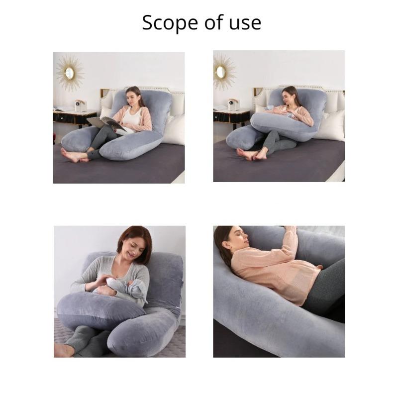 U Shape Maternity Pillows 130x70cm Pregnancy Body Pillow Soft Coral Fleece Pregnant Women Side Sleepers Bedding Relaxing Pillows
