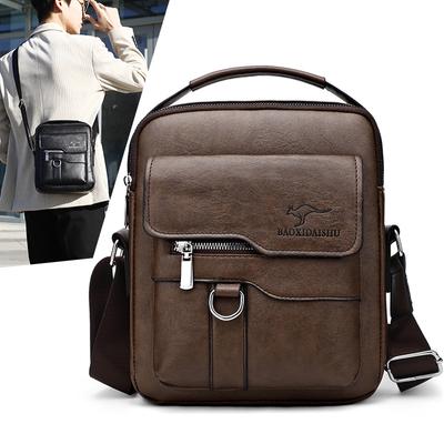 Crossbody Bag Men's Shoulder Bag Retro Vertical Portable Business Men's Bag Casual Men's Leather Bag Satchel Shoulder Bag