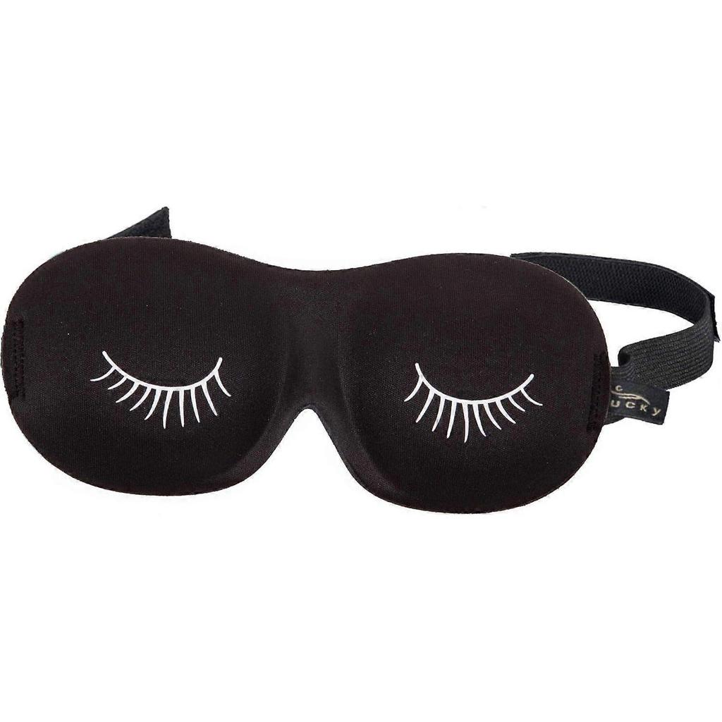 Ultralight Comfortable Contoured Travel and Sleep Eye Mask, Black Eyelash, One Size (5824) Black Eyelash