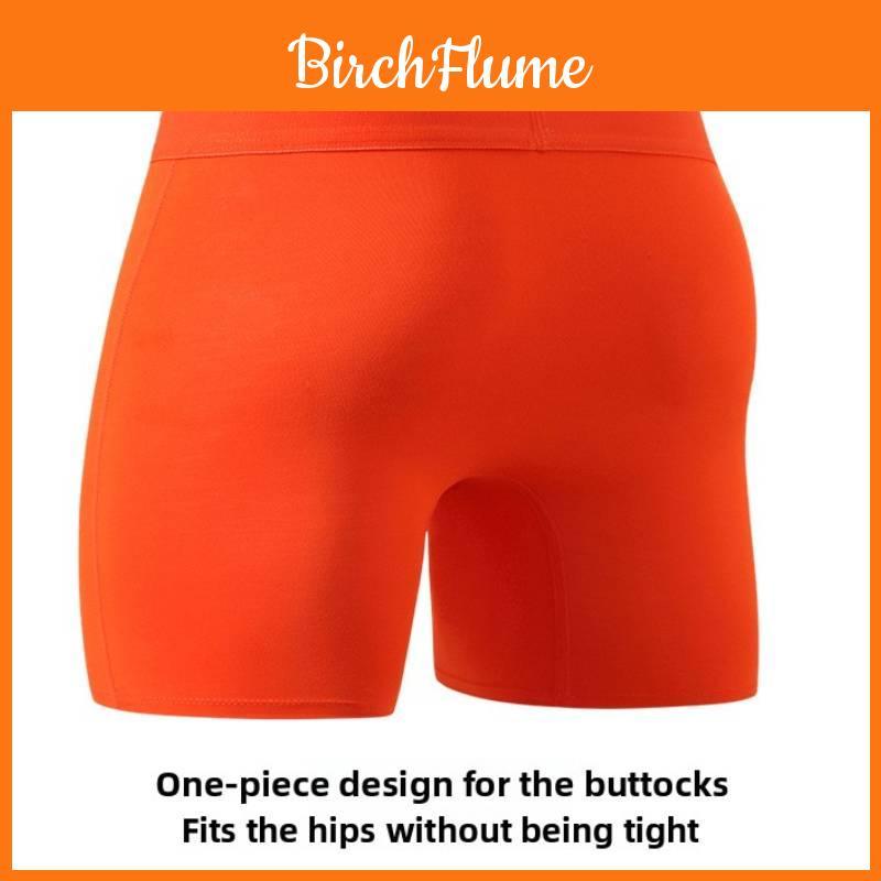 Men Bamboo Fiber Long Underwear Plus Size Thin Breathable Antibacterial Mid Waist Loose Boxers For Men