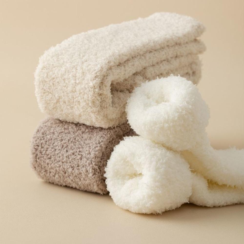 Ins Long Tube Stockings Thicken Anti-slip Floor Socks Harajuku Coral Fleece Socks  College