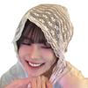 Adjustable Lace Hair Scarf For Women Soft Fabric Head Wrap Accessory White Elegant Style 80cm Multi Purpose