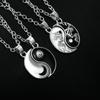 Tai Chi Bagua necklace, sun, moon, mosaic jewelry, fashion, good friend couple sisters set