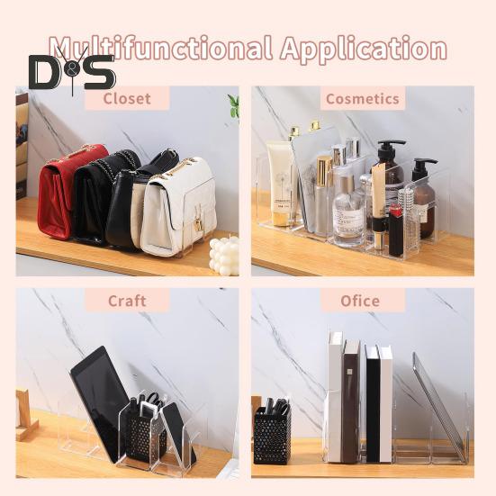 Półka na książki Materiał akrylowy Wielowarstwowa konstrukcja Przezroczysty pionowy stojak do przechowywania artykułów piśmienniczych Organizer biurowy