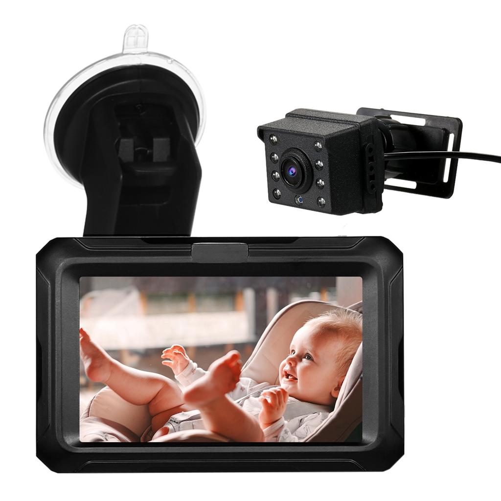 Baby Car Mirror 1080P Baby Camera with 4.3   IPS Screen Night Vision Adjustable Wide View Angle for Infants Kids Pets