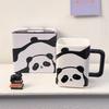 Chengdu Panda Souvenir Ceramic Square Cup Souvenir Gift Cup Giant Panda Peripheral Gift Gifts for Foreigners Mug
