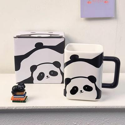 Chengdu Panda Souvenir Ceramic Square Cup Souvenir Gift Cup Giant Panda Peripheral Gift Gifts for Foreigners Mug