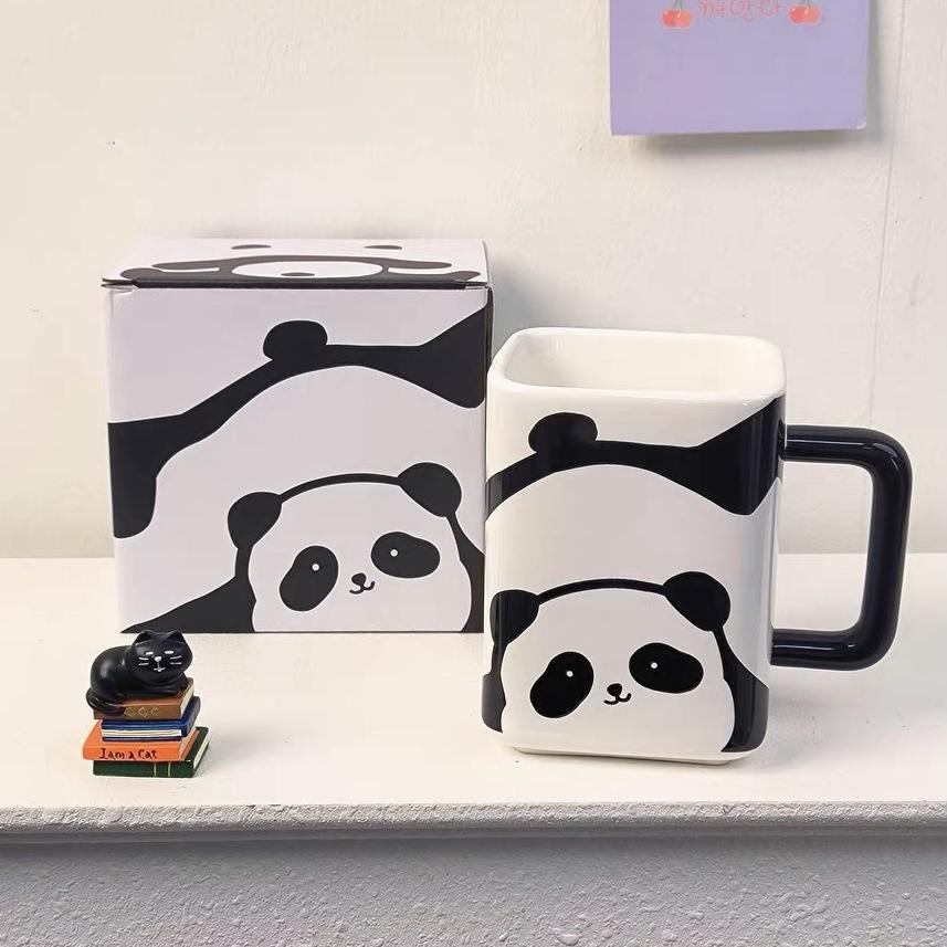 Yiran Bag Chengdu Panda Souvenir Ceramic Square Cup Souvenir Gift Cup Giant Panda Peripheral Gift Gifts For Foreigners Mug
