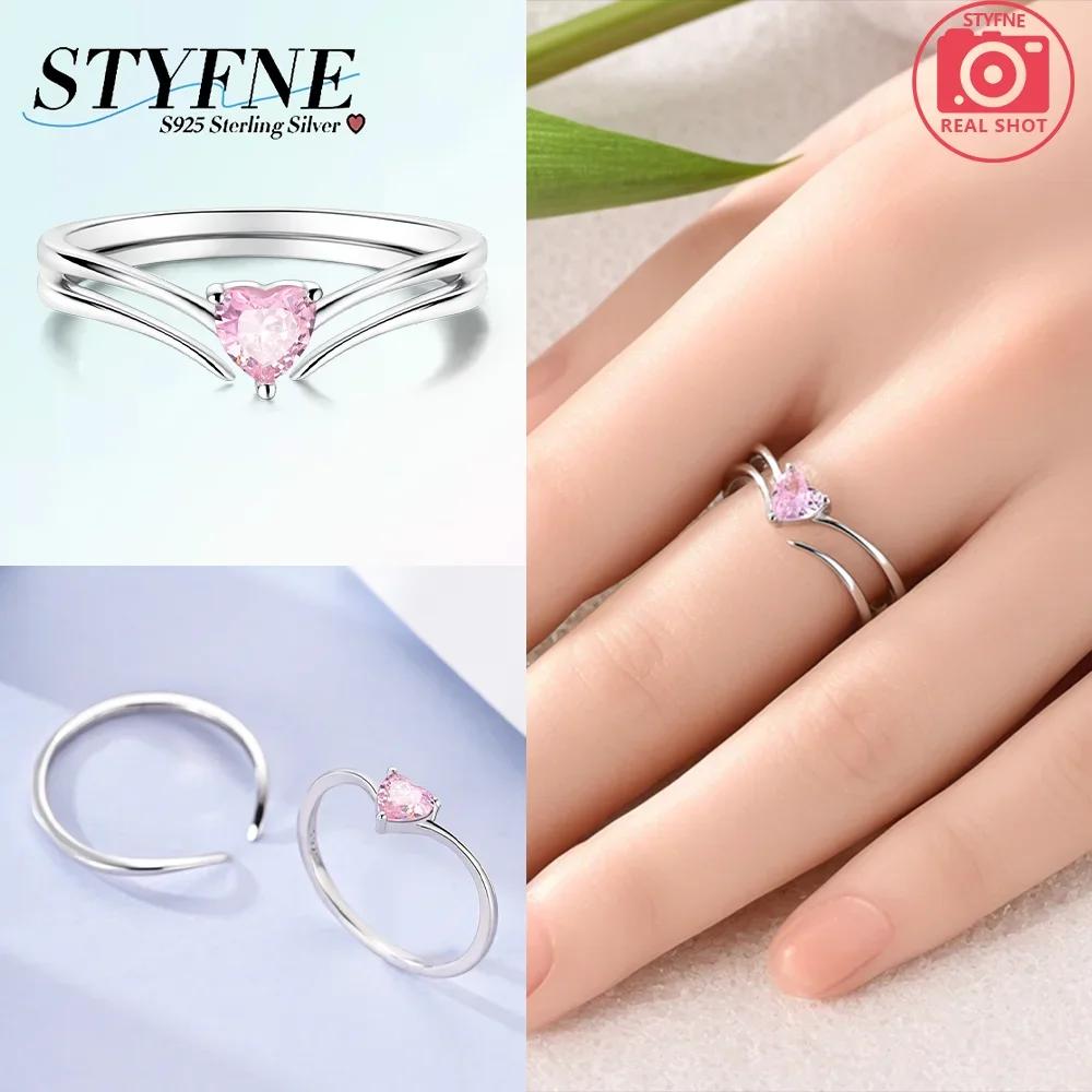 copper Rings Pink Bow Heart Love Ring Star Shape Moon Ring for Women Girl Engagement Weddling Party Jewellery Anniversary