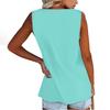 Women's Sleeveless Tank Top Button Front Round Neck Casual Summer Shirt Lightweight Soft Fabric Comfortable Fit
