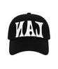 LANARCHIVE [8015] Reverse Font Ball Cap - Black