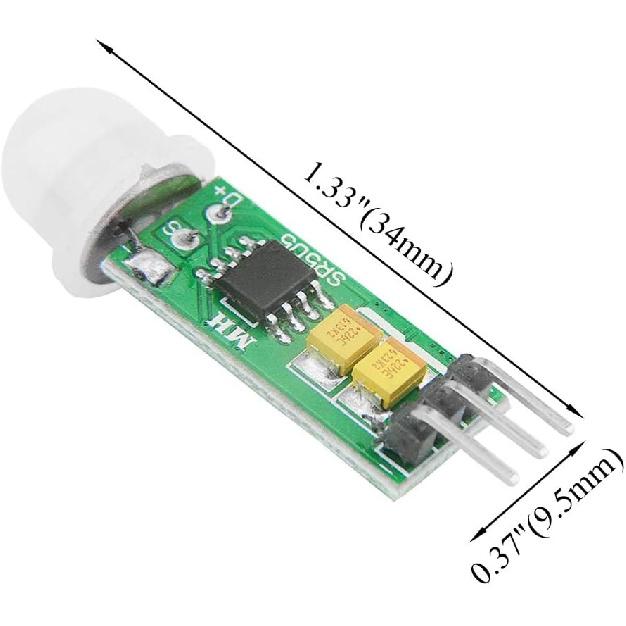 XINGYHENG 5Pcs HC-SR505 Micro Body Sensing Module PIR Motion Detector Switch Module High Power High Efficiency Digital Measurement for Electronic
