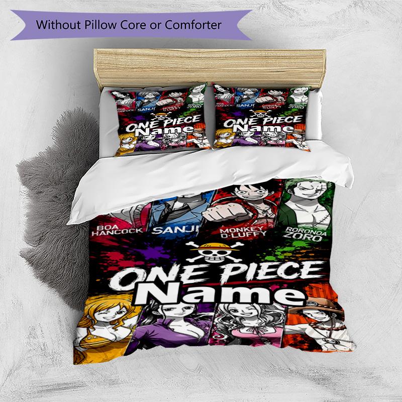 3pcs Duvet Cover Set (1*Duvet Cover + 2*Pillowcase, Without Core), Custom Name One Piece Pattern Bedding Set, Home Bedroom Decor Gift