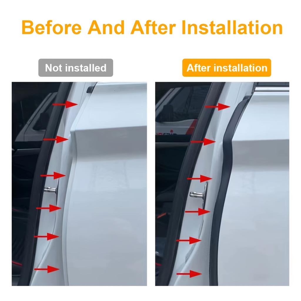 5m Gumowa Uszczelka Krawędzi Drzwi Samochodowych - Wodoodporna, Pyłoszczelna, Redukcja Hałasu, Odporna na Kolizje Taśma Uszczelniająca Krawędzie w Kształcie U dla Lepszej Ochrony Pojazdu