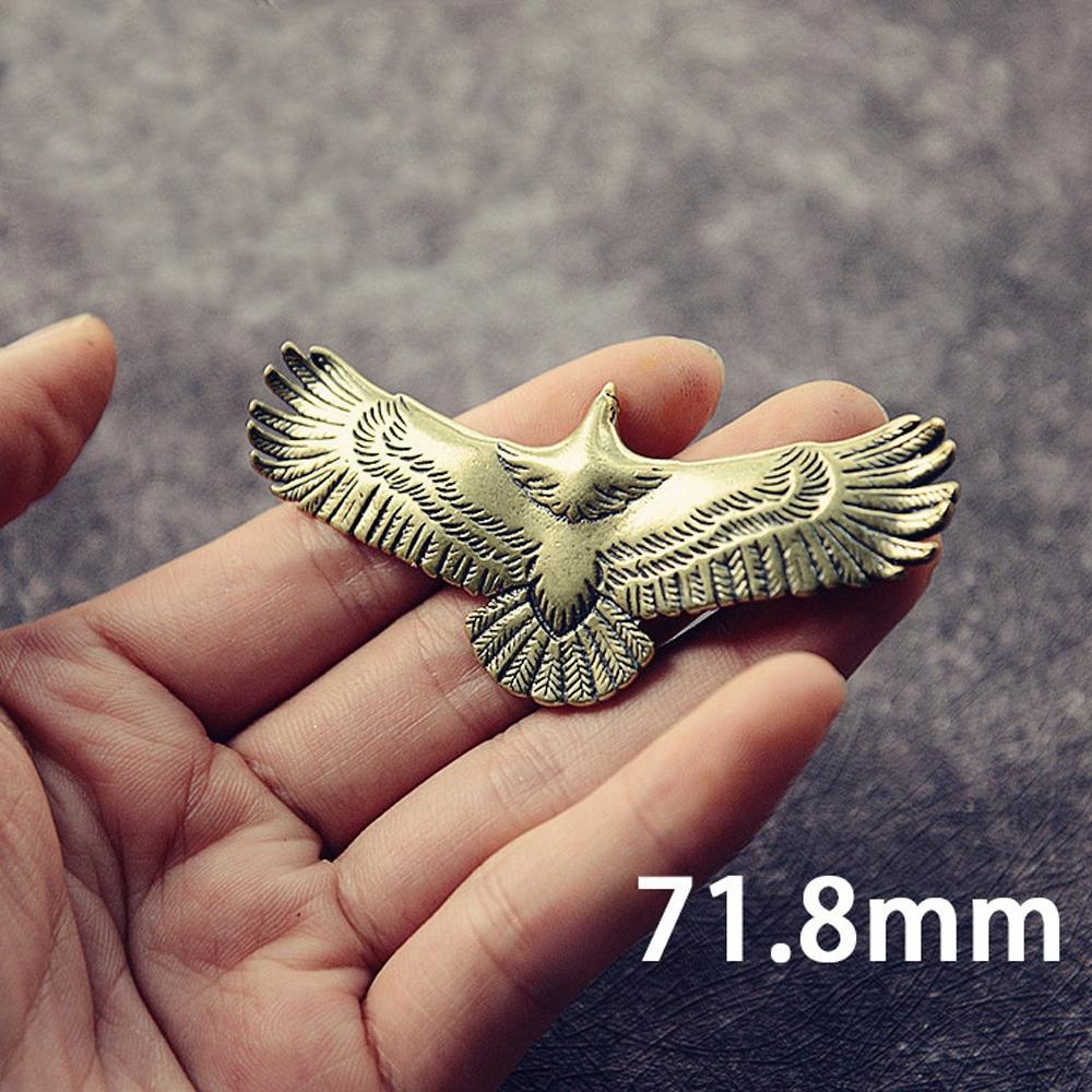 Brass Soaring Eagle Statue Craft Ornament Key Wallet Vintage Hanging Accessories Desktop Home Decoration