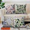 2D Floral Embroidered Pattern Decorative Pillow Covers Pattern Cushion Cover Suitable For Sofa Bedroom Car Pillow Cover