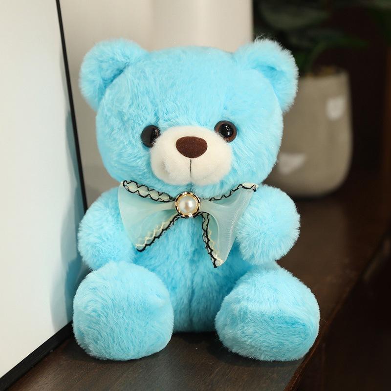Small Color Sitting Teddy Bear Doll Plush Toy Bear Hug Bear Doll Children Soothing Doll