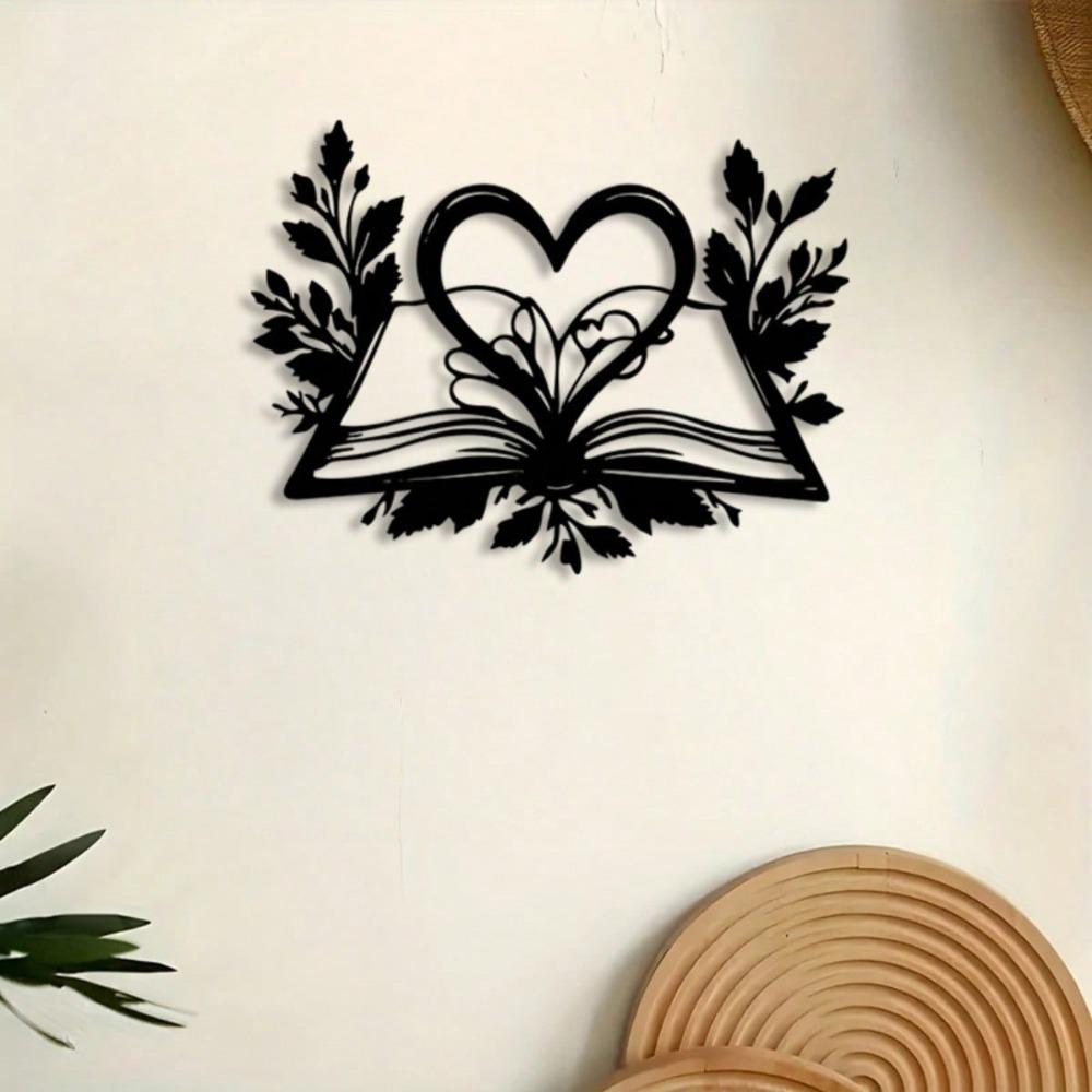 Vintage Buch Ecke Café Eisen Wanddekor für Bibliothekskaffee Home Office Leseraum Kunst Geschenk