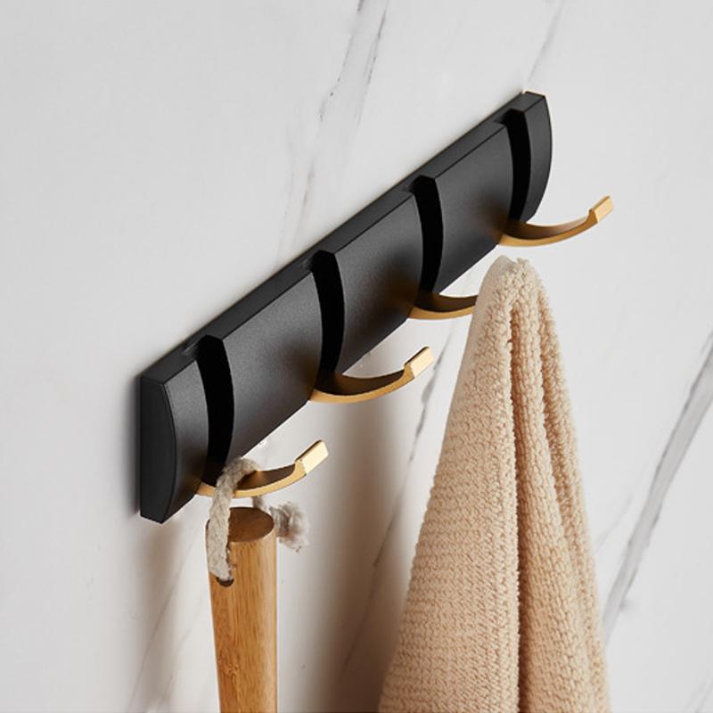 Coat Rack Wall Mount - Modern, Metal Wall Coat Rack Sturdy Wall Hook Rack Rail for Hanging Coat, Jacket, Clothes, Hat