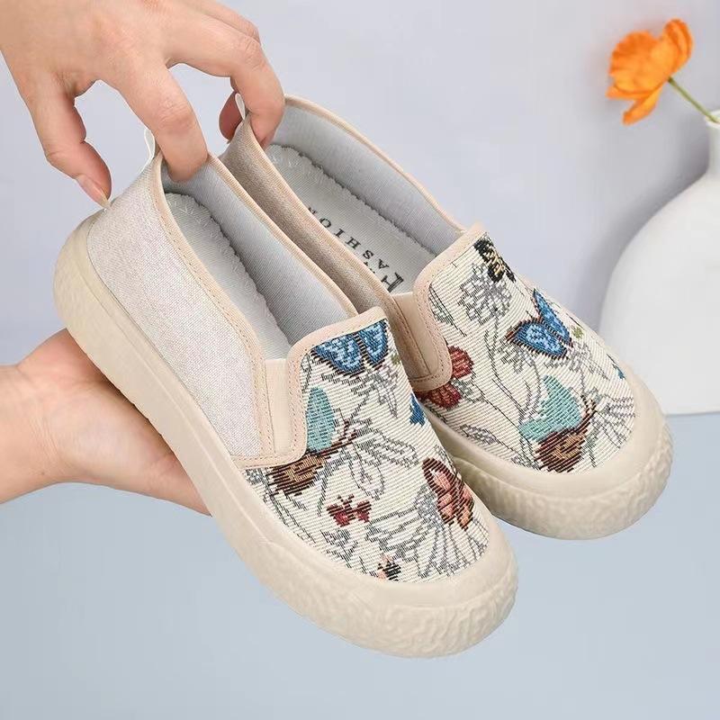 Neue Stoffschuhe Damenschuhe Fischer schuhe weiche Sohle rutschfest atmungsaktiv bequem lässig vielseitig leichte Segeltuchschuhe