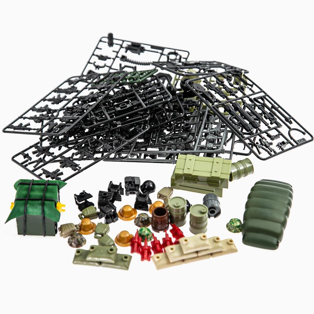 BrickBounty 180 Pieces Weapons Machine Guns Rifles Compatible with Major Brand Minifigures Military Bases Toys Soldiers WWII Modern SWAT Combat
