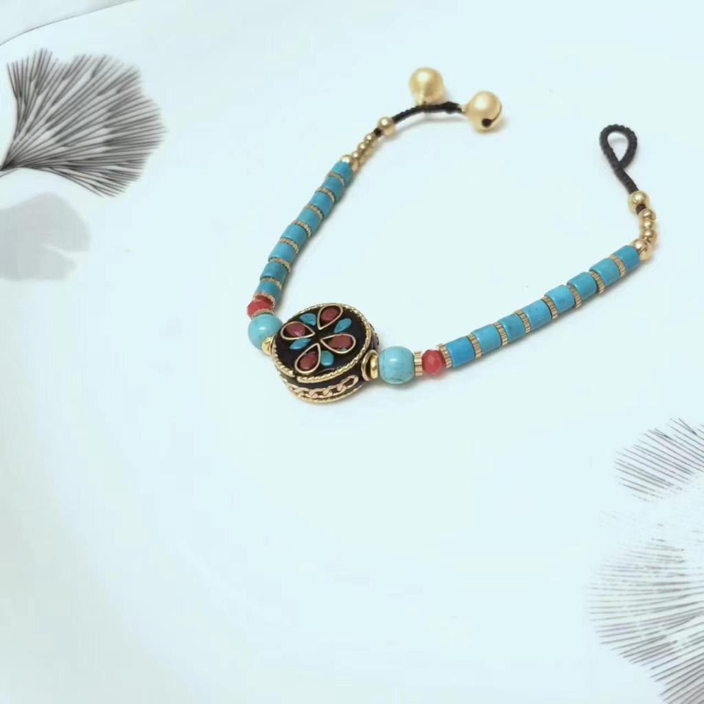 Tibetan Ethnic Style Handmade Women's Bracelet: Retro Nepalese Woven Rope