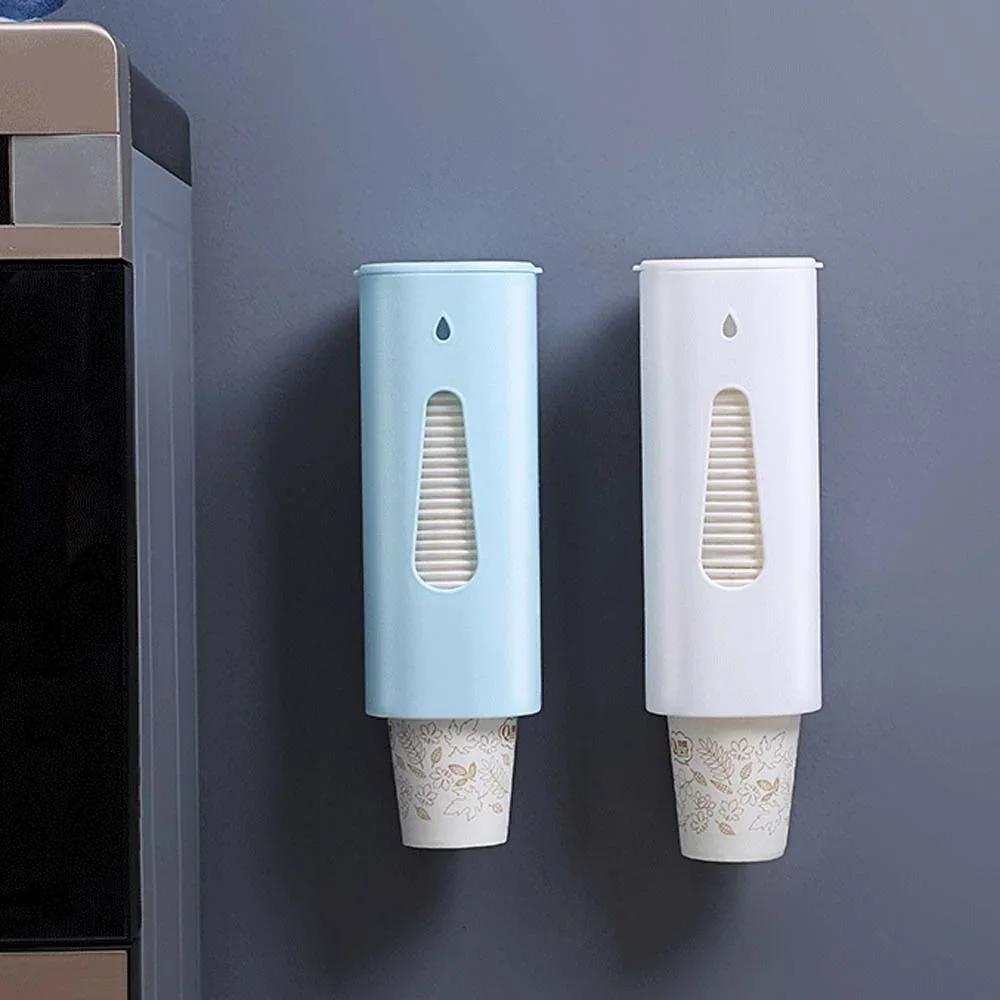 Household Disposable Cup Paper Container Holder Empty Automatic Cup Storage Rack Cup Dispenser (Only Rack,Not Including Cups)