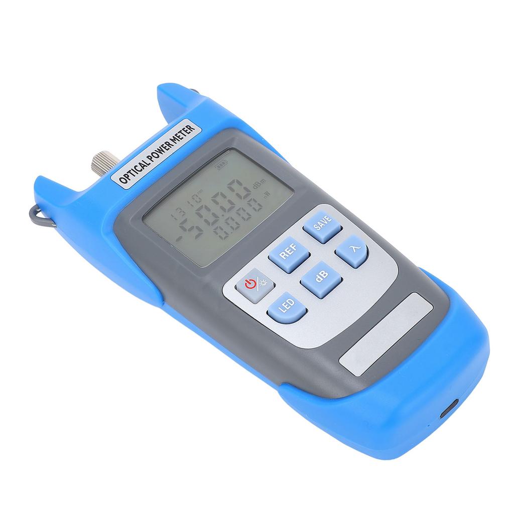 Optical Power Meter High Accuracy Rechargeable Fiber Attenuation Tester with LED Light -50 to +26dbm