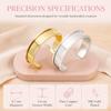 18K Genuine Gold Wide Open Bangle Pure Copper Simple Bracelet Base  for Women