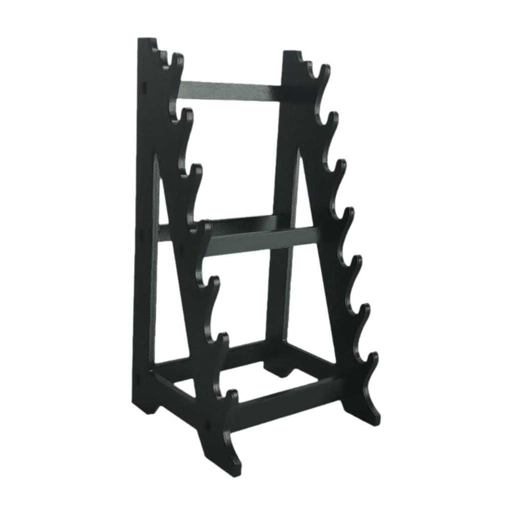 8-tier Katanas Model Stand Desktop Wooden Mini Katanas Toys Support Portable Sword Display Rack for Anime Lovers 11x 10.5x22 Cm