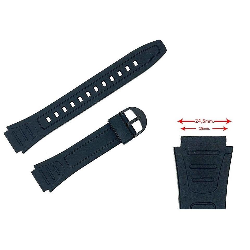 CASIO Compatible Diloy watch urethane band for strap, 18mm, W-800H-1AV, W-800H-1BV, W-800HG-9AV, W-800HM-2AV, W-800HM-3AV, W-800HM-7AV