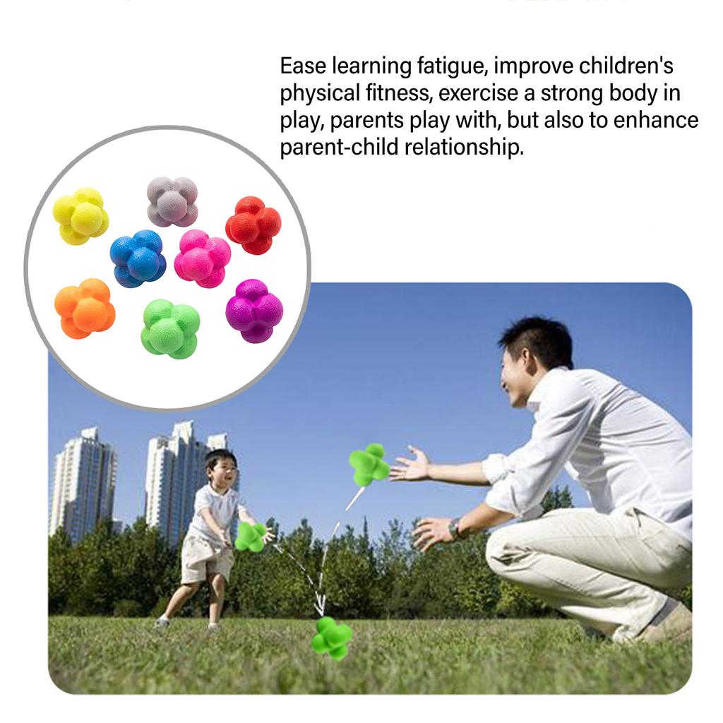 7 Cm Reflex Reaction Ball Speed and Agility Training Hand-eye Coordination Equipment Training Reaction Ball 6 Sides