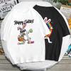 Happy Easter TShirt Cool Bunny Print Short-sleev Tops Women Fashion Hip-hop Streetwear Unique Classic Graphic Oversized T-Shirt