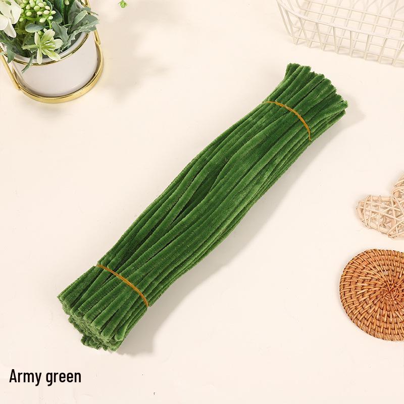 Velvet Chenille Stems: Mixed Color Macaron Twist Sticks