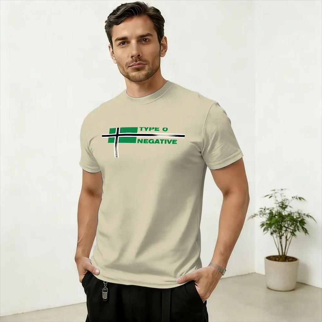 Typ O Negative T-Shirts für Unisex 100% Baumwolle Vintage T-Shirts O-Ausschnitt T-Shirt Kurzarm Kleidung Party