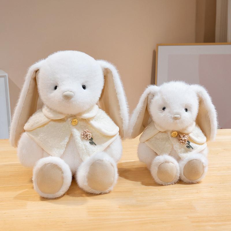 Toy Bunny Plush Doll Shawl Rabbit Sleep Buddy Stuffed Animal Occasions Gift