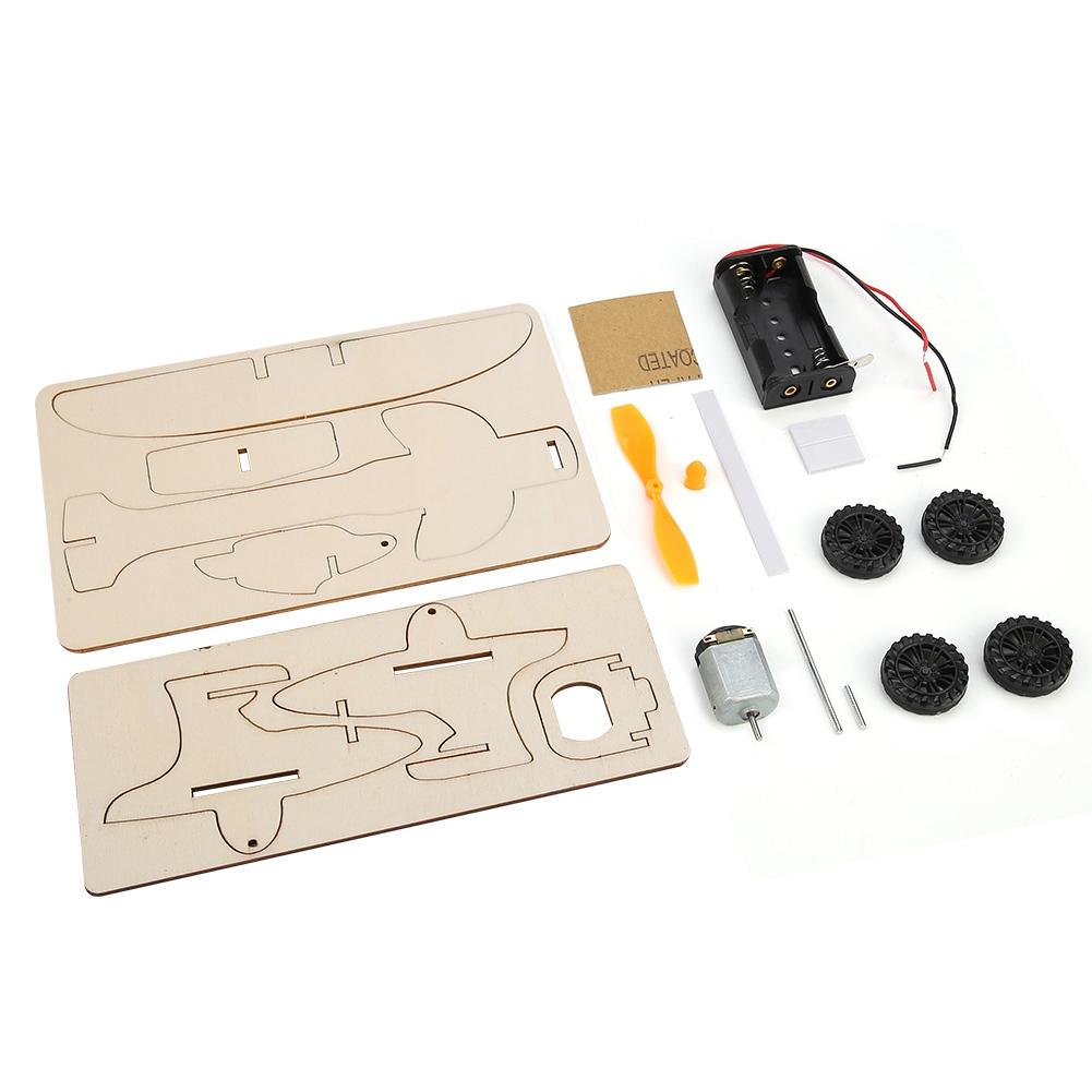 Kids Wooden Puzzles Airplane Helicopter Students   Model Glider Kit