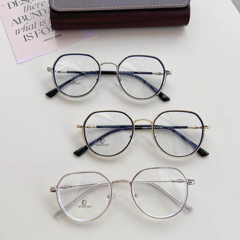New Style Women'S Glasses Round Shape  Material Female Eyeglass Frames Blue Light Blocking Women'S Glasses Frames