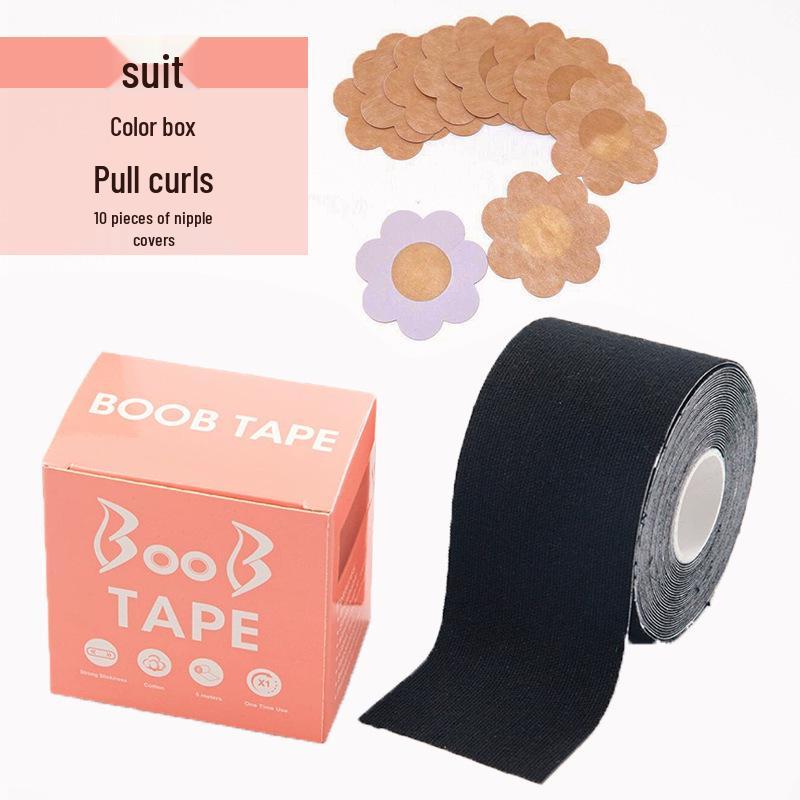 Elastic Fabric Breast Lift Tape: Transparent, Breathable, Cuttable, Anti-Sweat, Sports-Ready Bra Pads for Women.