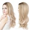 Blonde High Density Temperature Synthetic Wig for Black/White Women Glueless Wavy Cosplay Hair Wig