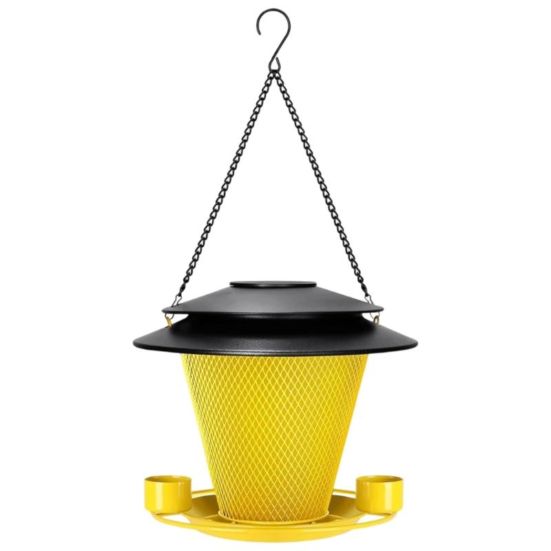 

Easy to Install Hanging Bird Feeder with Mesh Design for Easy Monitoring Food Level Feeding Station Garden and Balcony жёлтый
