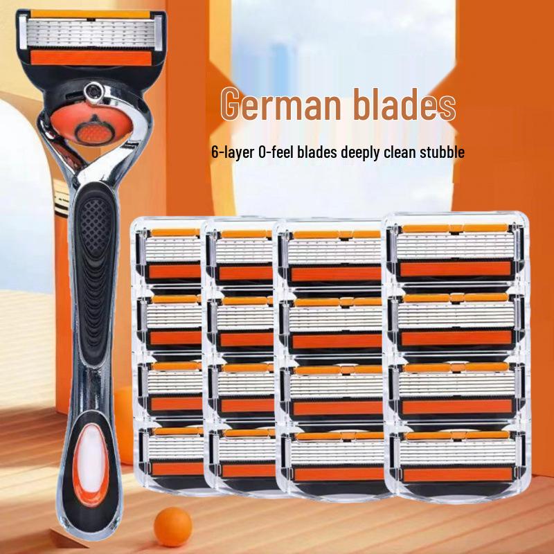 Sześciowarstwowa Męska Wodoodporna Maszynka Manualna z Ostrym, Trwałym Ostrzem ze Stali Nierdzewnej