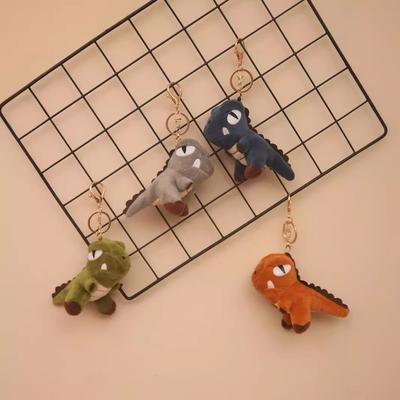 Tyrannosaurus Rex Keychain Plush Toy Dinosaur Dolls Schoolbag Big Pendant Korean Jewelry Women