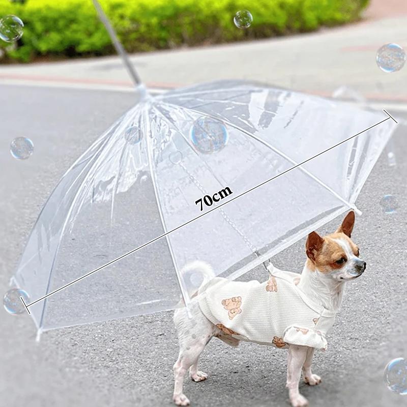 New Pet Umbrella Leash Rainproof Snowproof Dog Umbrella Leash For Small Dogs Adjustable Doggy Umbrella